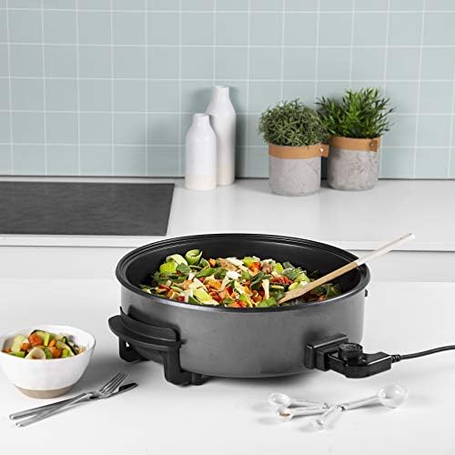 Tristar PZ-9145 Sauteuse électrique multifonction XXL, 40cm de diamètre, Thermostat réglable, 7.5 liters, Noir