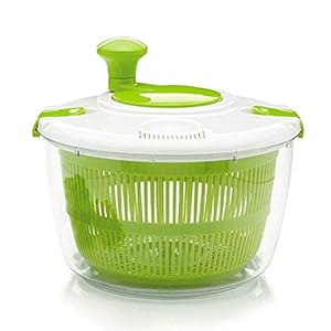 Fliyy Salade Spinner Plantaardige Veg Bladdroger Drainer Vergiet Plastic Kom,Wasmachine Zeef en Droger voor Groenten en…