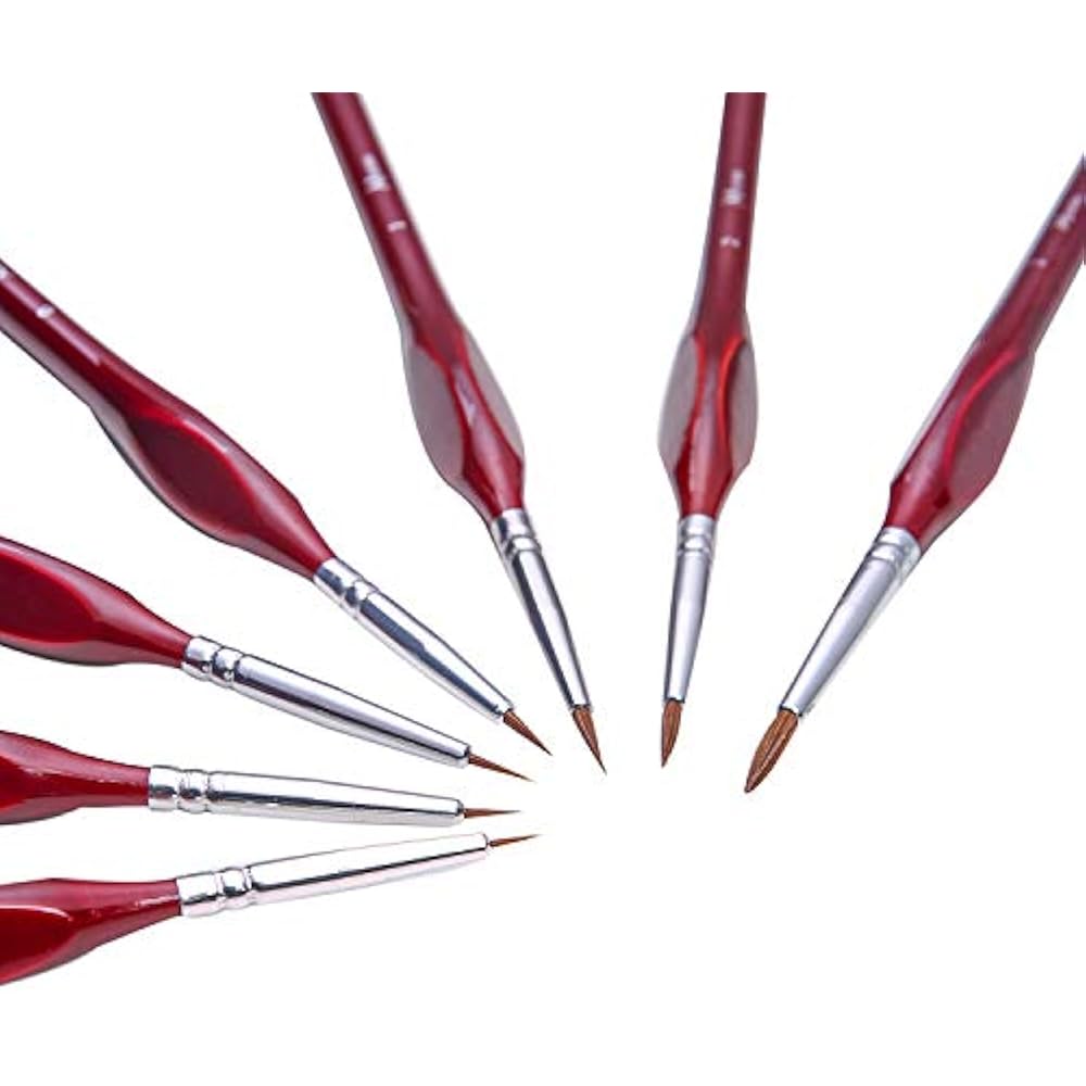 Micro Detail Paint Brush Set 7 Tiny Fine Miniature Art Brushes