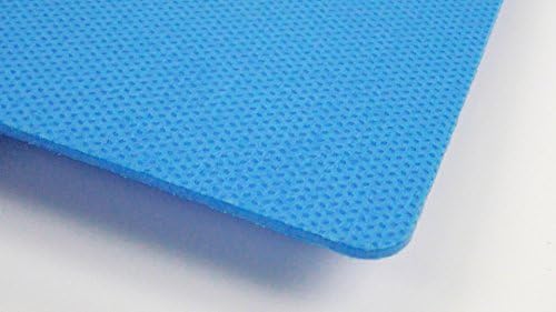 Worldshield Non-woven 2x Expansion Microcellular Extruded Polypropylene PP Sheet Non-woven Spun-bond 1-side Large Plastic Sheet Board Foam Sheet Blue 3.2 mm x 24 x 24 Inch HDPE Replacement Packaging