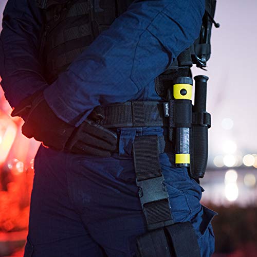 Black Open Top Compact Flashlight Holder Duty Belt Carry Cases For MAGLITE MID SIZE ML25, 50, 100 series, 2-4CELL C series Streamlight stinger series