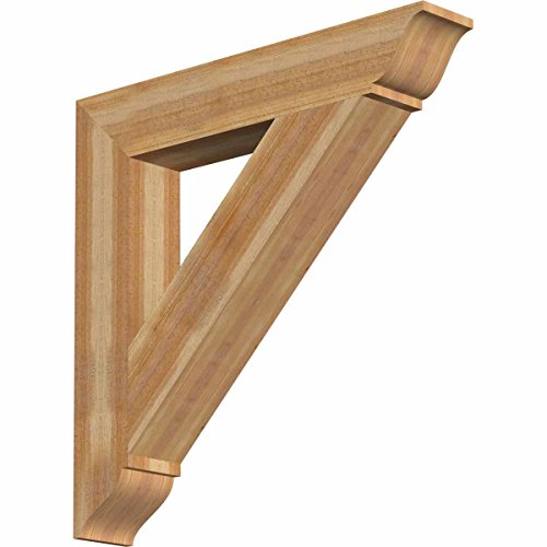 Ekena Millwork BKT06X36X36TRA01RWR Traditional Rough Sawn Bracket, 6" Width x 3…