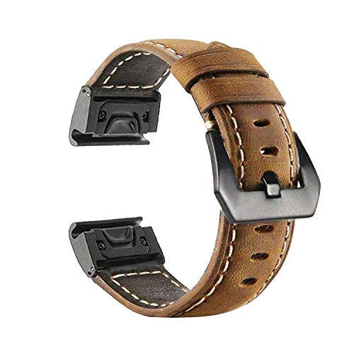 Fenix 6X/5X Plus Band Genuine Leather Quick Fit 26mm Watch Bands