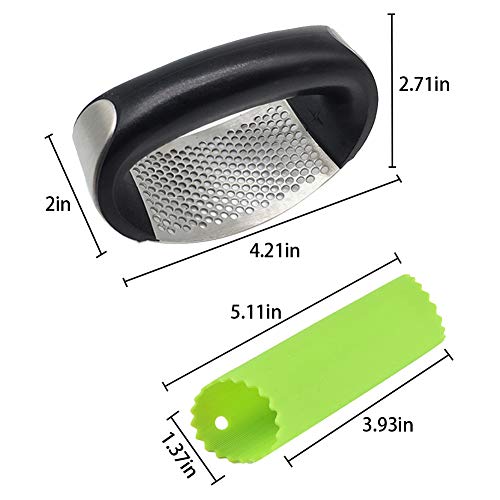 Garlic Press Rocker Stainless Steel Garlic Ginger Crusher Squeezer with Ergonomic Handle for Kitchen, Easy to Clean,Dishwasher safe