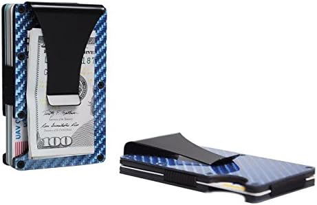 Wallet For Men/Women - Best Carbon Fiber for Minimalist and Travel with RFID Blocking/Credit Card Holder and Money Clip/Slim for Front Pocket