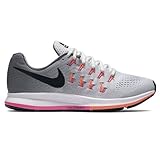 NIKE Women's Air Zoom Pegasus 33 PR Pltnm/Blk CL Gry Pnk Blst Running Shoe 8 Women US