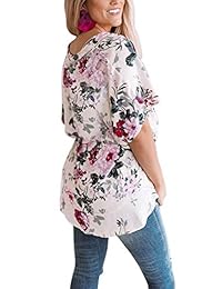 Floral Find - Kimono de manga corta con estampado floral para mujer