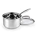 Cook N Home 2608 Lid 3-Quart Stainless Steel Saucepan, Silver