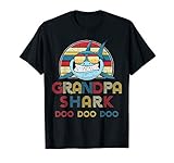 Retro Vintage Grandpa Sharks Tshirt gift for Mens