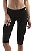 Hot Shapers Women Sauna Fat Burn Capri Pants – High Waist Sweat Workout Leggings (L, Black)