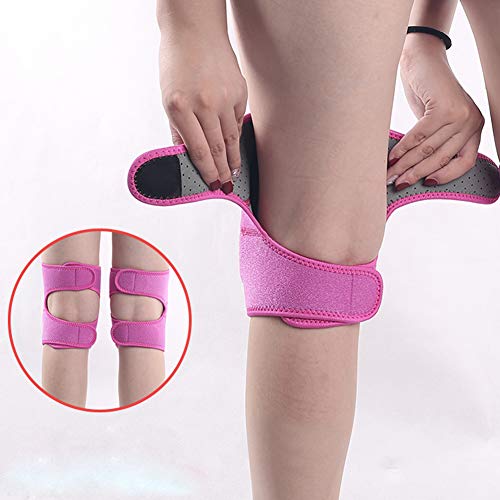 BeGrit Genouillères Rembourrage en Mousse Genouillere Sport Danse avec Souple Respirante Antidérapant Respirante Protection Genou pour Travailler Gardening Arthrite Tennis Ballet Danse Yoga Rose