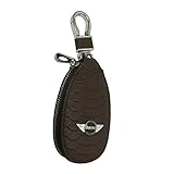 New 1pcs Brown Leather Eye Drop Shape Car Key