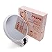 15X Magnifying Makeup Mirror 2-Sided Tabletop Mirror of 360° Rotation Fashion Travel or Bathroom Hanging Mirror (White)