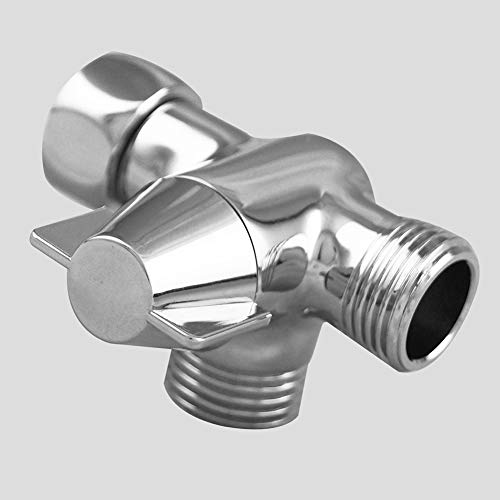 Tee Joint, Durable Handheld Shower and Shower Head Shower Arm 3-Way Diverter Brass, Polished Chrome - Thumbnail 3