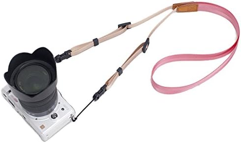 DOROM Universal Adjustable Slim Shoulder Sling Neck Strap for All Camera DSLR SLR (Pink)