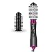 Hair Dryer With Brush, AOIEORD One Step Hair Dryer And Styler, Auto-rotating Detangle Hot Air Brush With 2 Brush Attachments (Gray)