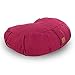 Seat Of Your Soul Burgundy Meditation Cushion – 10 Colors Crescent Yoga Pillow; Organic Cotton Zafu Cover & Zipper Liner to Adjust USA Buckwheat Hulls; Floor Pouf for Sitting Kids, Men or Women
