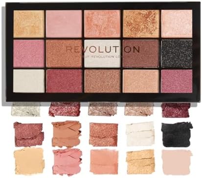 Revolution Reloaded Eyeshadow Palette, Affection, 15 Shades