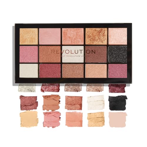 Revolution Reloaded Eyeshadow Palette, Affection, 15 Shades