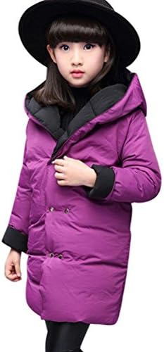 Foutou Kids Baby Girls Winter Thicken Warm Hooded Dual-Purpose Coat Jackets Cardigan Outwear Clothes (11-12 Years)
