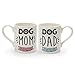 Enesco Our Name is Mud Dog Mom and Dad Stoneware Mug Set, 12 oz, Multicolor