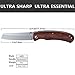 Oerla EDC Small Pocket Folding Knife with Rosewood Handle Razor Style Every Day Carry Survival Tactical Camping Hunting Folding Knives