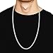 JINGRAYS 3mm Curb Chain Necklace for Men Biker Punk Style, Male Stainless Steel Chain Link, 22 inches -Silver