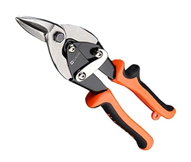 Harden 10 Professional Aviation Snip Right Curve - Plier jaws are made of Chrome Vanadium Steel, High Hardness, Shear Sharp and Ergonomic Comfort Grip TPR Handle - 570102