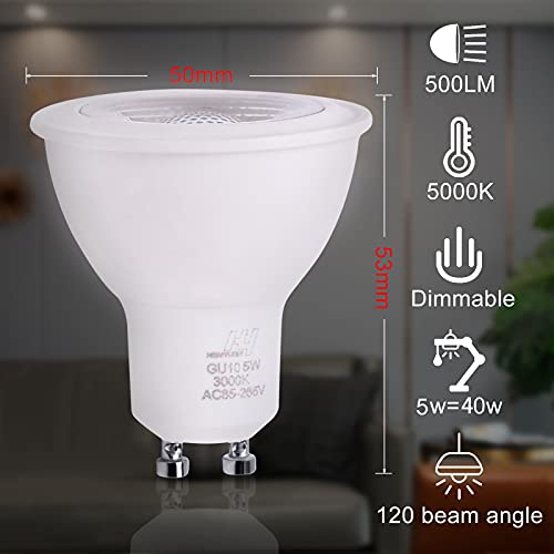 LED GU10 Flood Light Bulb, 40W Equivalent, 3000K Warm White Light