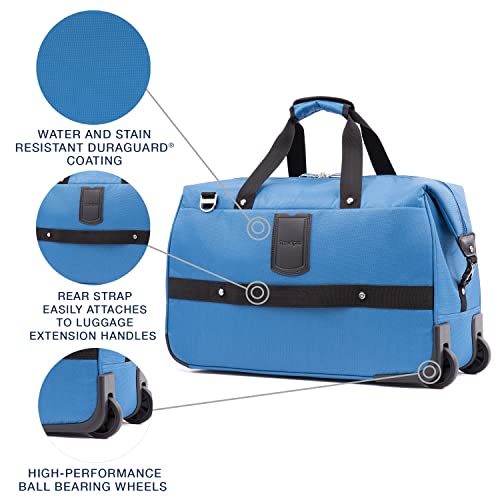 Travelpro Maxlite 5 CarryOn Rolling Duffel Bag, Azure Blue, 20Inch
