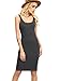 MakeMeChic Women's Ribbed Tank Dress Sleeveless Scoop Neck Bodycon Party Midi Dress Grey M