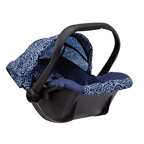 Bayer Design 67903AA Puppen-Autositz EasyGo, Puppenzubehör, passend zu Vario-Puppenwagen, mit Abdeckung, blau mit Muster, 46cm – Bild 3