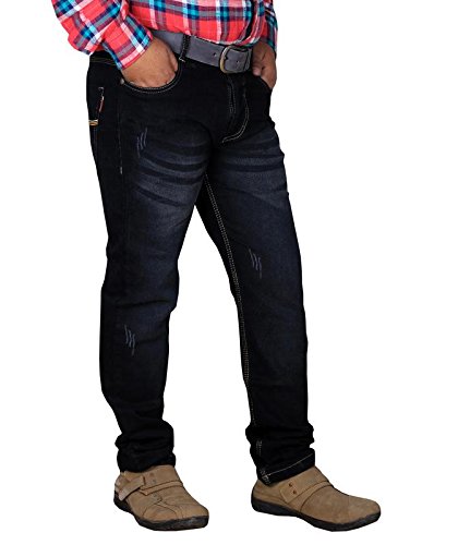 l,zard black slim fit men's jeans