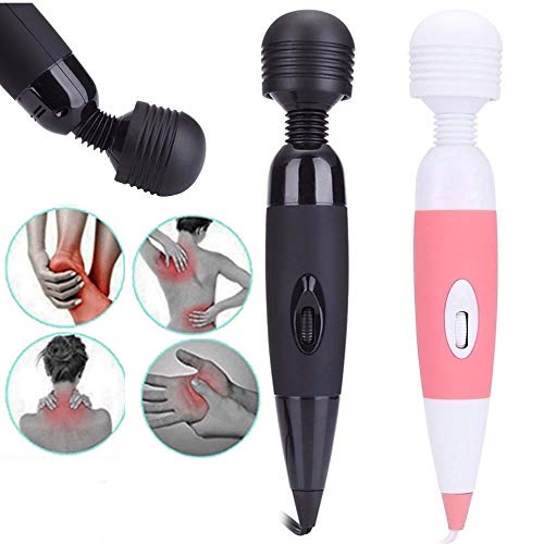 Feefine Handheld Wand,Personal Vibrate Wand Massager Multi-Speed Whisper Quiet, Waterproof, Handheld, Cordless for Neck Shoulder Back Body Massage, Sports Recovery Personal Shoulder Neck (Black)