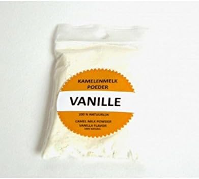 Try-out sample camel milkpowder in sealed plastic bag, 100% cow’s milk protein-free