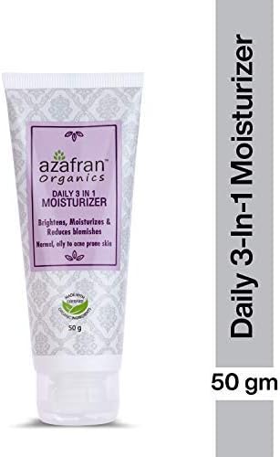 Azafran Organics Daily 3-In-1 Moisturizer Lightweight Face Cream Reduce Dark Spot Anti-Wrinkle - 50 g, 50 g (Pack of 1) - Image 4
