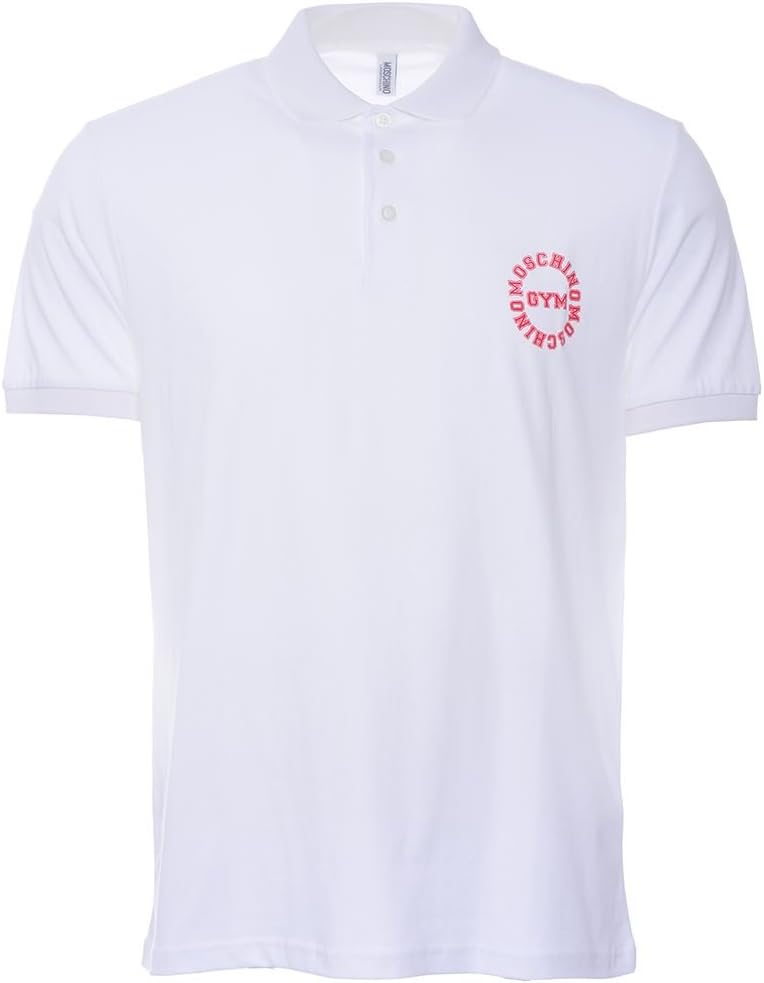 Moschino Gym Short Sleeve Polo Shirt-White