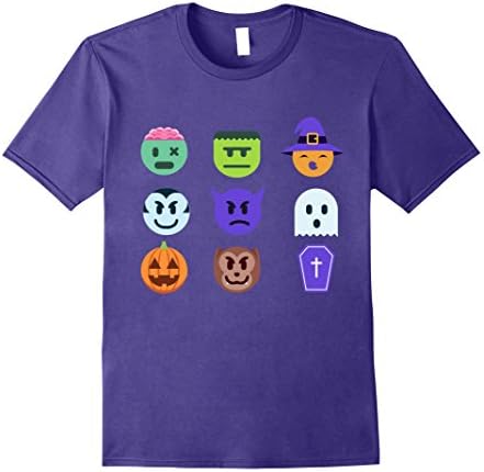Mens Emoji Halloween Funny Customes XL Purple