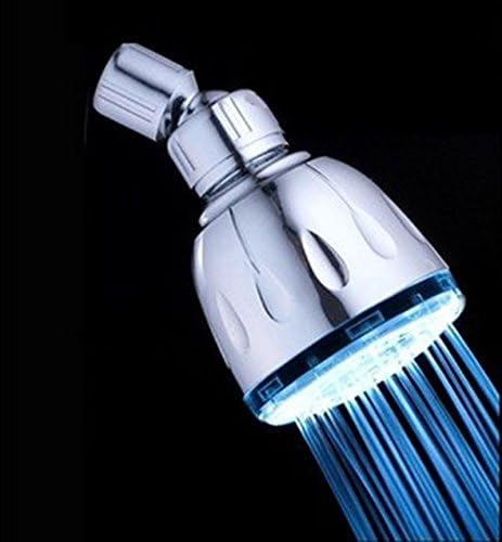 iParaAiluRy Colorful single color Blue LED Top Spray Shower Head for Bathroom Kitchen with Shower nozzle 90mm Height 100mm LD8010-A6(C)