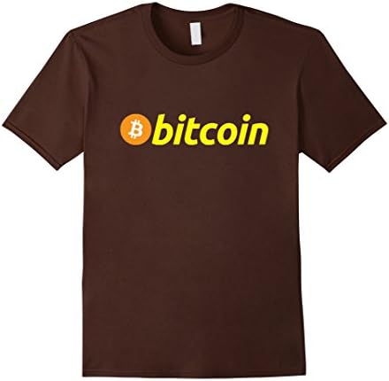 Mens Bitcoin T-Shirt for Mens Women Crypto Shirt - Blockchain Small Brown