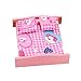 Soledi Wooden Doll Bedroom House Furniture Wardrob Bed Room Dollhouse Miniature Set For Kids Children Child Play Toy Gift