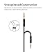 [4.2](20) VOJO Aux in Cord for Car 3.5mm Auxiliary Audio Cable with Mic/Microphone 6ft Coiled Hotline [Black], Ultra Slim Metal Shell for iPhone 6 6s Plus Beats Headphone, RemoteTalk & Tangle-Free
