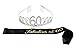 Happy Birthday Tiara and Sash Set - Rhinestone Queen Tiara with Fabulous at 60