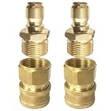 PLG 3/8 in. High Pressure Washer Hose Adapter M22-15mm Quick Connector Set