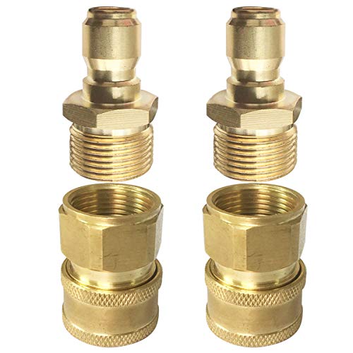 PLG 3/8 in. High Pressure Washer Hose Adapter M22-15mm Quick Connector Set