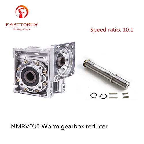 Ochoos NMRV030 Worm Gear Reducer Speed Ratio 10:1 RV30 Worm Gearbox Speed Reducer for NEMA23 Sevor/S
