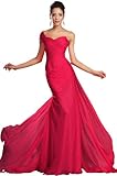 eDressit New Red One Shoulder Sweetheart Evening Dress (00132102)