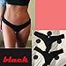 CROSS1946 Sexy Women's Bikini Thong Bottom Brazilian V Cheeky Ruched Semi Swimsuit L Black