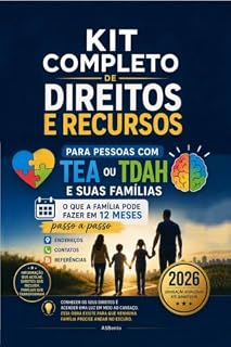 Livro KIT Completo Direitos e Recursos TEA e TDAH : KIT Completo para Familia TEA e TDAH sobre Direitos e Recursos