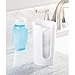 mDesign Disposable Paper Cup Dispenser for Bathroom Countertops – White